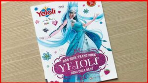 Dán hình trang phục Yeloli công chúa băng - Sticker dolly dressing (Chim Xinh)
