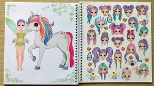 Dán hình thay đồ ngựa Unicorn & công chúa tiên xinh - Sticker TOP MODEL dress me up (Chim Xinh)