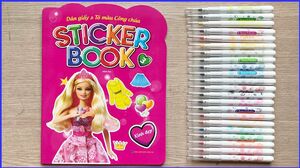 Sách dán hình và tô màu búp bê công chúa barbie phần 2 - Sticker book coloring princess (Chim Xinh)