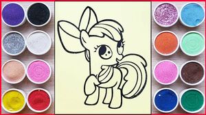 TÔ MÀU TRANH CÁT NGỰA PONY CẦU VỒNG BÉ NHỎ - Coloring my little pony with colors sand (Chim Xinh)