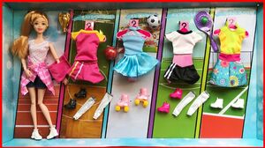 ĐỒ CHƠI BÚP BÊ BARBIE THAY QUẦN ÁO, 4 BỘ ĐỒ THỂ THA - Barbie doll dressing (Chim Xinh)