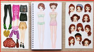 Dán hình thiết kế thời trang búp bê MODEL P1 -  Sticker doll top model (Chim Xinh)