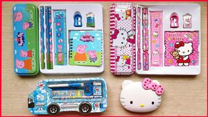 Đồ chơi trẻ em, hộp đồ dùng học tập Hello Kitty, Peppa pig, Doraemon... Toys for kids (Chim Xinh)