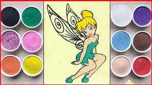 Tô màu tranh cát nàng tiên tí hon Tinker Bell - Colored sand painting fairy - Đồ chơi Chim Xinh