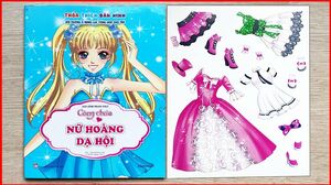 SÁCH DÁN HÌNH TRANG PHỤC CÔNG CHÚA TẬP 1 NỮ HOÀNG DẠ HỘI - Sticker dolly dressing (Chim Xinh)