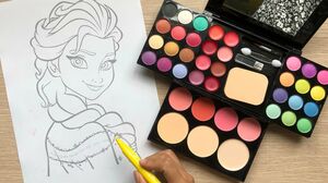 Đồ chơi trang điểm búp bê công chúa Elsa, Barbie, Cinderella, Aurora / Make up toys kids (Chim Xinh)