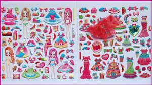 Đồ chơi dán hình váy đầm búp bê công chúa, 100 hình dán đẹp nhất - Sticker dolly toys (Chim Xinh)