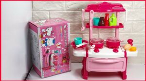 Đồ chơi nấu ăn cho bé 40 món hình Hello Kitty màu hồng xinh - Kitchen toys (Chim Xinh)