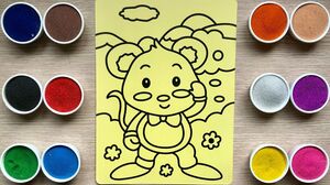 TÔ MÀU TRANH CÁT CON CHUỘT - Colored sand painting mouse toys - Đồ chơi Chim Xinh