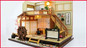 Nhà búp bê tí hon phong cách Nhật có phòng ngủ, phòng khách.. DIY miniature dollhouse (Chim Xinh)