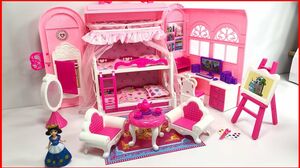 Đồ chơi nhà búp bê 2 tầng cho công chúa Disney - Baby dollhouse toys (Chim Xinh)
