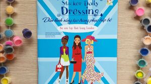 Đồ chơi dán hình thay quần áo cho búp bê, váy thời trang London - Sticker dolly dressing (Chim Xinh)