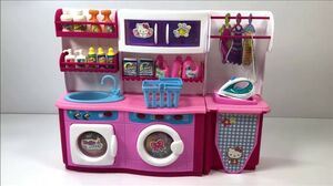 Đồ chơi trẻ em, phòng giặt quần áo búp bê, có máy giặt, bàn ủi & xà bông -Dollhouse toys (Chim Xinh)