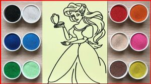 Đồ chơi trẻ em, tô màu tranh cát công chúa lọ lem Cinderella - Sand painting cinderella (Chim Xinh)