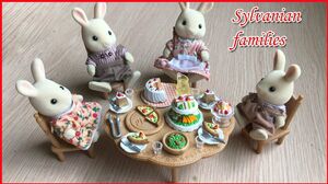 Đồ chơi gia đình thỏ Sylvanian families - Bộ bàn ghế và bữa ăn tối shokins - Toys kids (Chim Xinh)