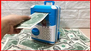 Đồ chơi két sắt mini rút tiền thông minh cho bé hình Elsa - ATM machine Toys for kids (Chim Xinh)