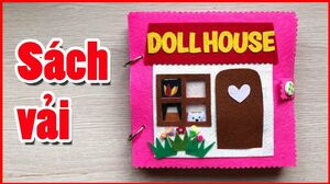 Đồ chơi sách vải ngôi nhà búp bê có phòng ngủ, nhà tắm, bếp, Đồ chơi Chim Xinh Quiet book doll house