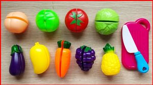 Đồ chơi trẻ em CẮT TRÁI CÂY, RAU CỦ bé học nấu ăn - Cutting fruits & vegetables toys (Chim Xinh)