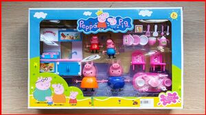 Đồ chơi trẻ em, nhà bếp của gia đình heo Peppa Pig, có bàn ghế, đồ ăn..Toys for kid (Chim Xinh)
