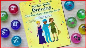 Đồ chơi dán hình trang điểm váy đầm búp bê -Tập 22 công việc mơ ước Sticker dolly dress (Chim Xinh)