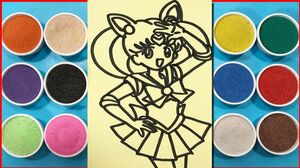 Đồ chơi trẻ em TÔ TRANH CÁT THỦY THỦ MẶT TRĂNG - Sailor Moon Sand Painting Toy For Kids (Chim Xinh)
