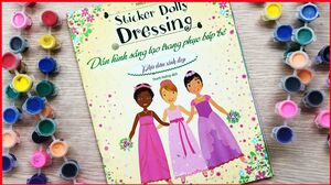 Đồ chơi dán hình trang điểm váy đầm búp bê tập 20 Phù dâu xinh đẹp Sticker dolly dressing(Chim Xinh)