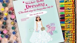 Đồ chơi dán hình trang điểm váy đầm búp bê - Tập 11 chiếc váy mơ ước - Sticker Dolly (Chim Xinh)