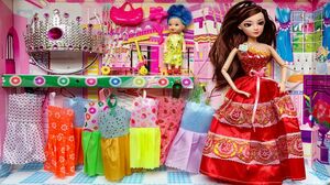 Búp bê công chúa, 8 váy đầm dạ hội, giày, túi xách - Baby dolls - Đồ chơi trẻ em Chim Xinh