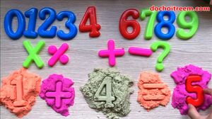 Cát động lực màu tím, cam, trắng - Cát động lực học chữ số - Kinetic sand toys - Đồ chơi Chim Xinh
