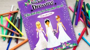 Đồ chơi Dán hình trang điểm váy đầm búp bê -Tập 6 Đám cưới cổ tích -Sticker Dolly Dressing Chim Xinh