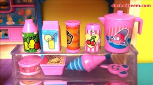 Đồ chơi trẻ em CỬA HÀNG BÁN KEM CHO BÚP BÊ - Ice cream store kitchen set toys (chị Chim Xinh)