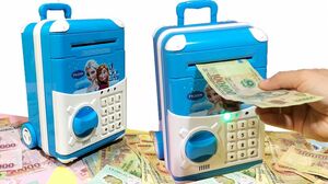 Đồ chơi két sắt mini rút tiền thông minh hình vali giá rẻ - ATM machine for kids (Chim Xinh)