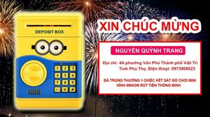 Công bố trúng thưởng quà đồ chơi két sắt mini rút tiền và quà singapore cho thành viên Chim Xinh
