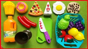 Đồ chơi trẻ em TRÁI CÂY, BÁNH PIZZA, NƯỚC NGỌT - Cutting Vegetables toys for kids (chị Chim Xinh)