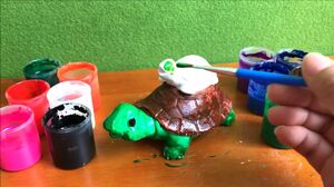 Đồ chơi trẻ em TÔ TƯỢNG RÙA MẸ CÕNG RÙA CON - Color Painting The Turtles (Chim Xinh)