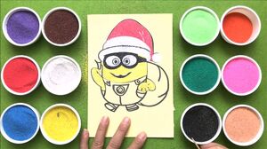 Đồ chơi trẻ em TÔ MÀU TRANH CÁT KẺ TRỘM MẶT TRĂNG, Learn colors Sand Painting toys (Chim Xinh)