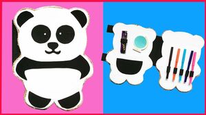 DIY Làm Hộp Đựng Bút Gấu Trúc Panda - How to make pencils box (Chim Xinh)