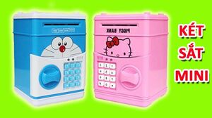 Khui thùng đồ chơi két sắt mini hình Elsa Đôremon Hello Kitty Angry Bird, Búp bê Chibi (Chim Xinh)