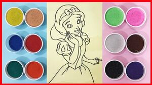 Đồ chơi trẻ em TÔ MÀU TRANH CÁT công chúa BẠCH TUYẾT - Colored Sand Painting Toys (Chim Xinh)