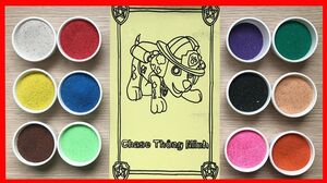 Đồ chơi trẻ em TÔ MÀU TRANH CÁT CHÓ CỨU HỘ Chase thông minh Sand Painting Toys (Chim Xinh)