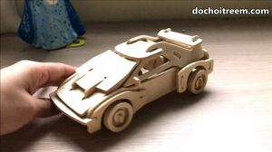 Đồ chơi LẮP RÁP XE HƠI 3D bằng gỗ, chị Chim Xinh lắp ráp xe đồ chơi mui trần siêu đẹp