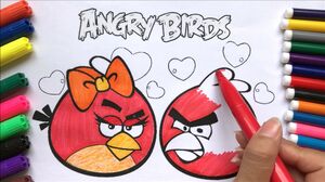 Bé học màu sắc Tô màu tranh Angry Bird Chú chim cáu kỉnh Learn Colors (Chim Xinh)