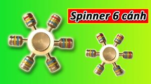Đồ chơi trẻ em, Con quay Spinner 6 cánh hình bánh lái 3 trong 1, Fidget Spinner (Chim Xinh)