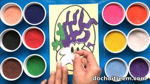 Sand Painting Đồ chơi TÔ MÀU TRANH CÁT BẠCH TUỘC BIỂN Learn Color (Chim Xinh)