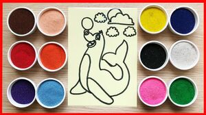Đồ chơi trẻ em TÔ MÀU TRANH CÁT HẢI CẨU - Colored Sand Painting (Chim Xinh)
