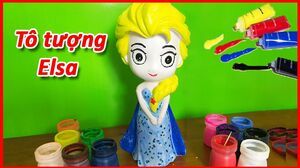 Đồ chơi TÔ TƯỢNG ELSA nữ hoàng băng giá cùng chị Chim Xinh Colors painting