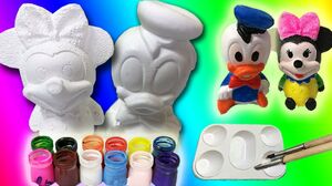 Tô tượng vịt Donald và chuột Mickey, Đồ chơi trẻ em, tô màu tô tượng learn colors (Chim Xinh)