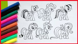 Đồ chơi trẻ em | Tô màu tranh My Little Pony | Bé học màu sắc và học vẽ (Chim Xinh)
