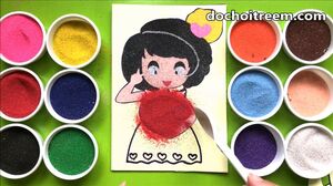 Đồ chơi trẻ em TÔ MÀU TRANH CÁT CÔNG CHÚA Learn Colors Sand Painting (Chim Xinh)