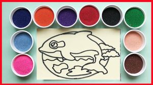 Đồ chơi trẻ em tô màu tranh cát chuột anh hùng, Learn Colors, Sand Painting (Chim Xinh)